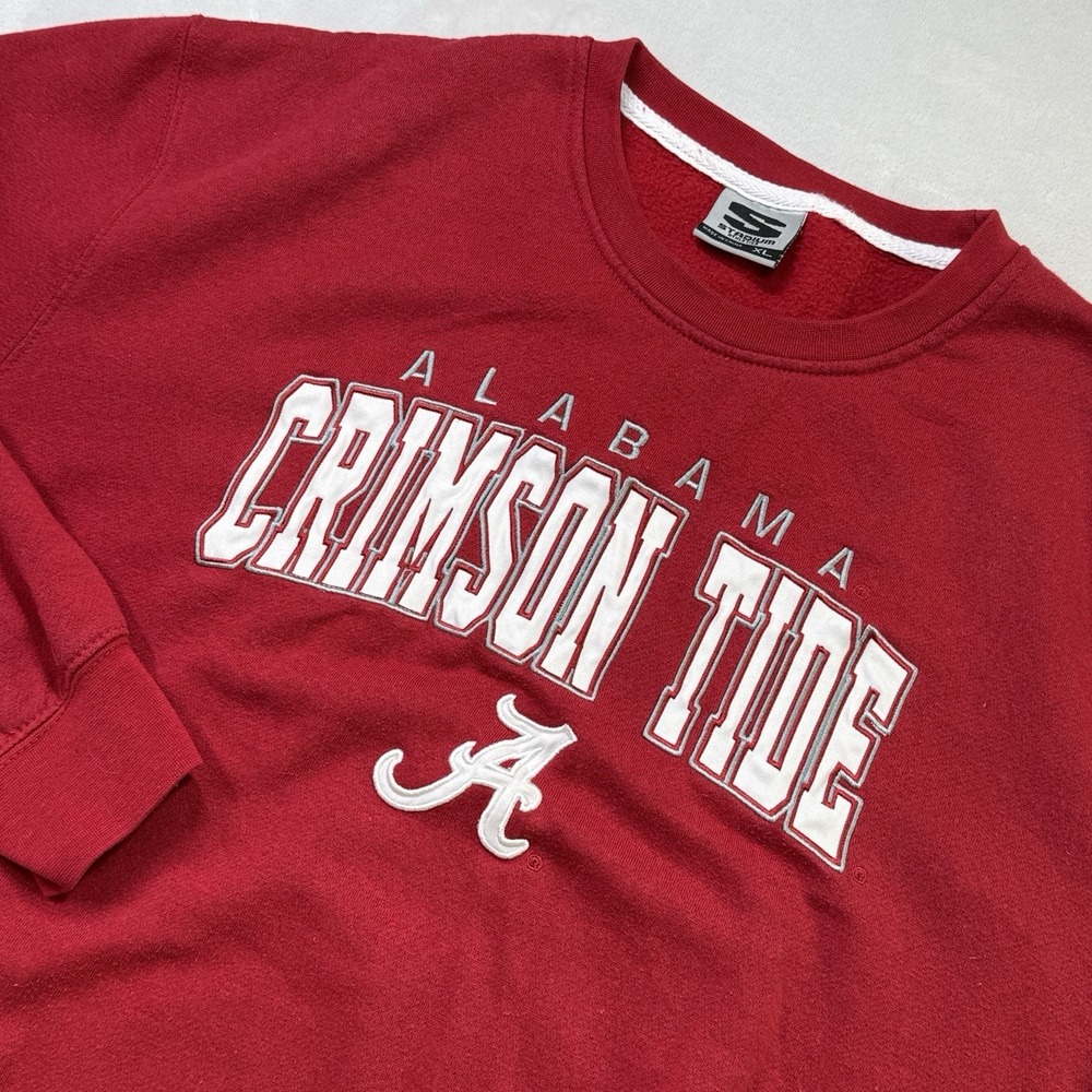 Alabama Crimson Tide Stadium Athletics Sweatshirt XL Red Embroidered Spellout